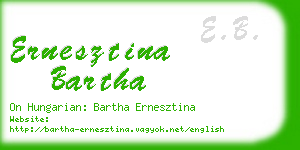 ernesztina bartha business card